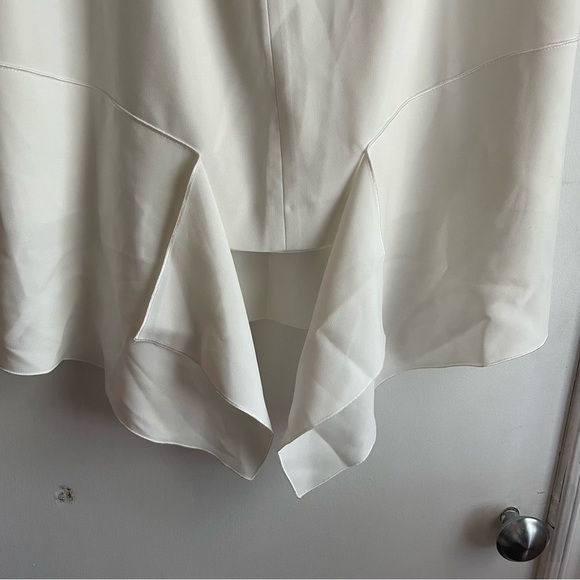 NWT ANNE KLEIN asymmetrical midi length white side slit skirt size 12 - Picture 5 of 7